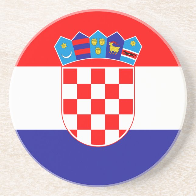 Drapeau du Dessous de verre de Croatie (Devant)