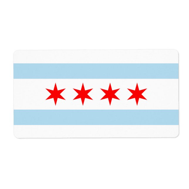 Drapeau du Étiquette de Chicago (Devant)