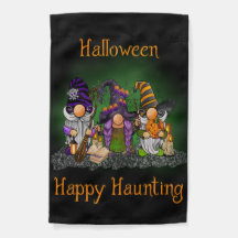 Drapeau du jardin d'Halloween Fun Gnomes Flag2