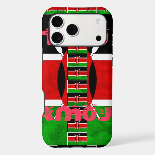 Drapeau du Kenya : Tuko Pamoja - Design d'art de l (Verso)
