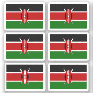 Drapeau du Kenya - une collection Sticker