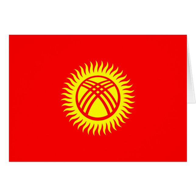 Drapeau du Kirghizistan (Devant horizontal)