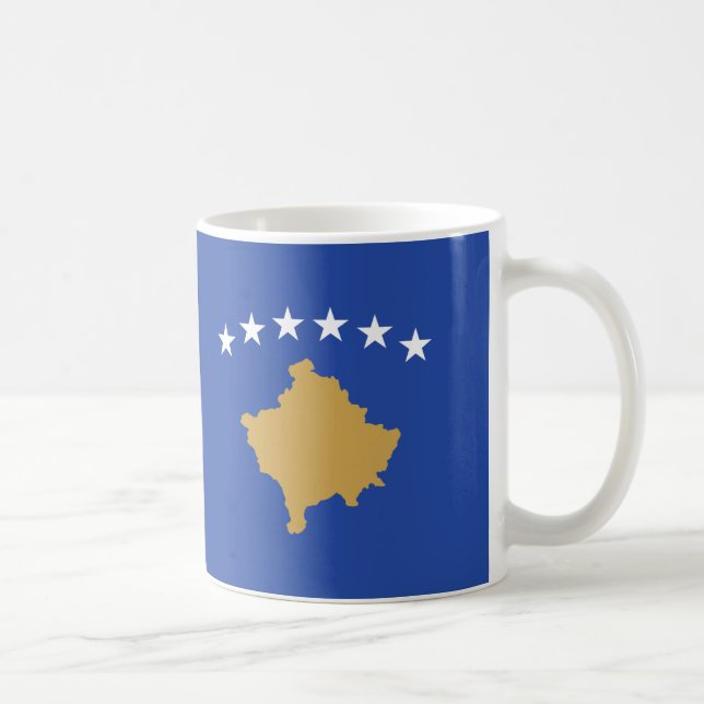 Drapeau du Kosovo Céramique café Mug (Droite)