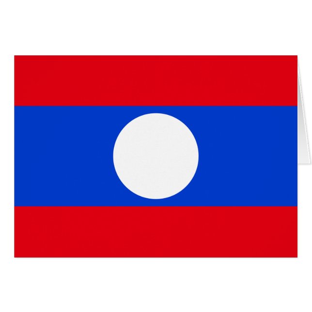 Drapeau du Laos (Devant horizontal)