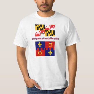 Drapeau du Maryland et T-shirt de drapeau du comté
