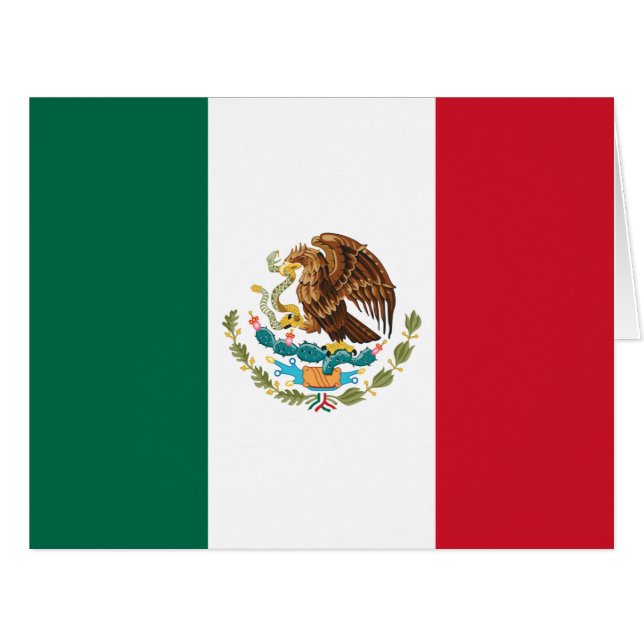 Drapeau du Mexique, Bandera de la République mexic (Devant horizontal)