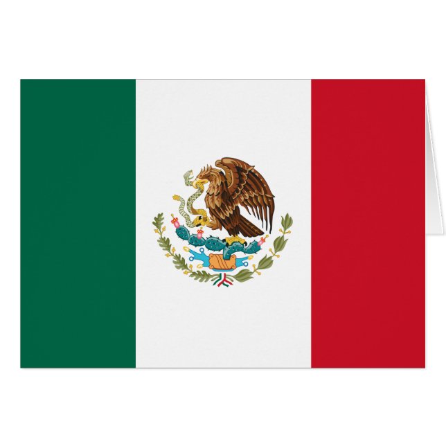 Drapeau du Mexique vide à l'intérieur Salutation (Devant horizontal)