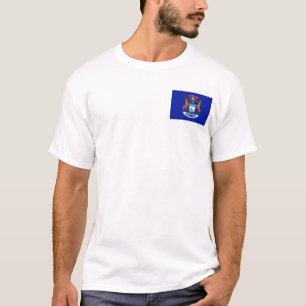 Drapeau du Michigan + T-shirt de carte