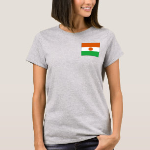 Drapeau du Niger et carte t-shirt