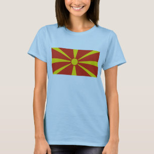 Drapeau du nord de la Macédoine x Carte T-shirt