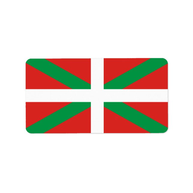 Drapeau du Pays basque Étiquettes (Devant)