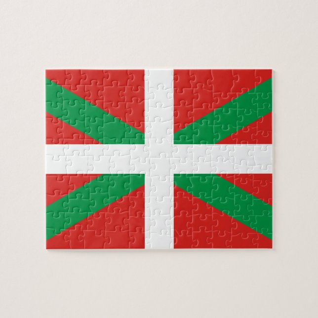 Drapeau du puzzle Basque de photo de pays (Horizontal)