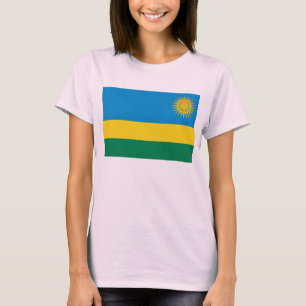 Drapeau du Rwanda x Carte T-shirt
