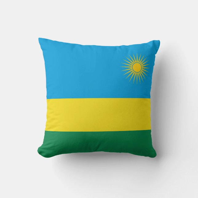 Drapeau du Rwanda x Coussin du drapeau (Recto)