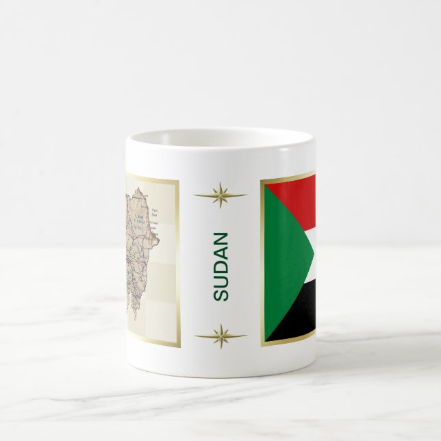Drapeau du Soudan + Tasse de carte (Centre)