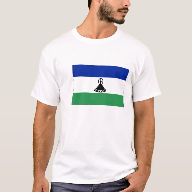 Drapeau du T-shirts des hommes du Lesotho (Devant)