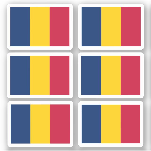 Drapeau du Tchad - une collection Sticker (Devant)