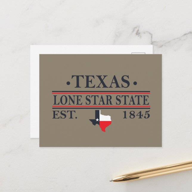 Drapeau du Texas carte l'état étoile solitaire (Devant/Arrière en situation)