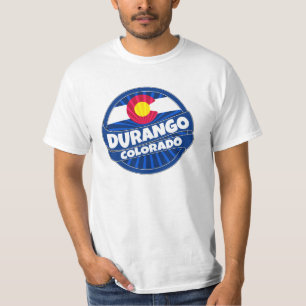 Drapeau Durango Colorado tshirt d'éclatement