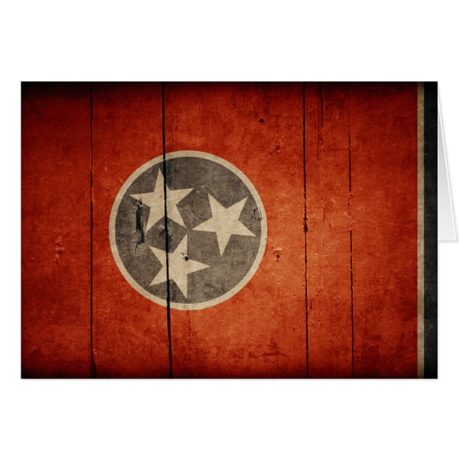 Drapeau en bois rocailleux du Tennessee (Devant Horizontal)