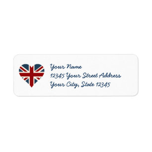 Drapeau en forme de coeur d'Union Jack