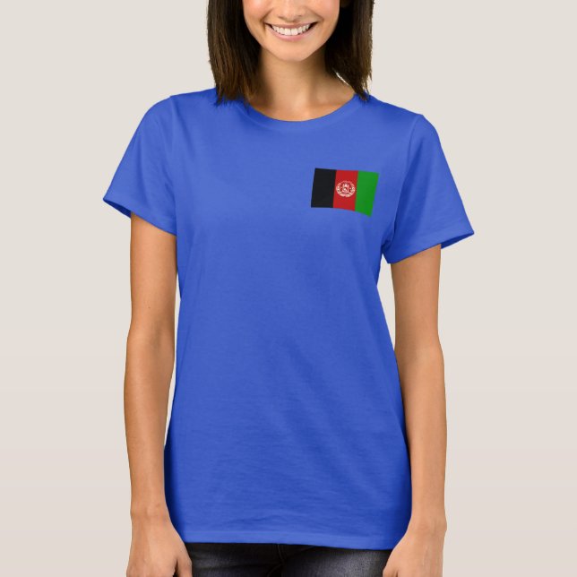 Drapeau et carte de l'Afghanistan T-shirt (Devant)