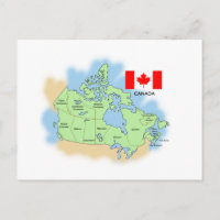 Drapeau et carte du Canada