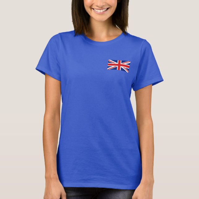 Drapeau et carte du Royaume-Uni T-Shirt (Devant)