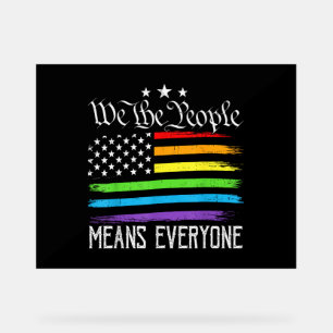 Drapeau États-Unis Égalité LGBTQ Nous le Peuple Si