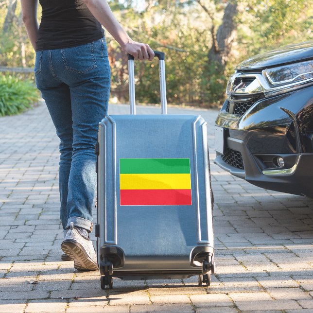 Drapeau Ethiopie Rasta extra grand Sticker (Valise Insitu)