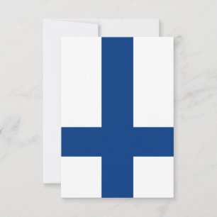 Drapeau finlandais Carte de remerciements plat