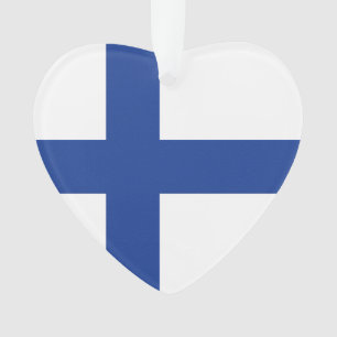Drapeau finlandais ornement personnalisé