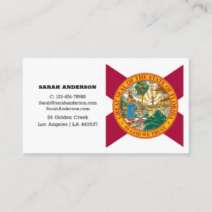 Drapeau Floride Élégants Cartes de visite / USA
