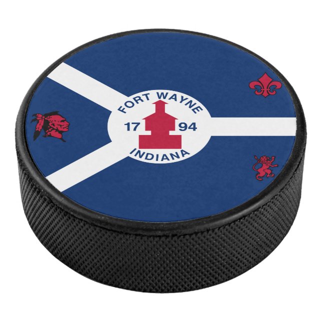 Drapeau Fort Wayne, Indiana Hockey Puck (3/4/2016 12:00:00 AM)