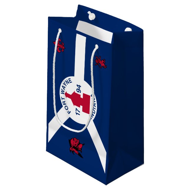 Drapeau Fort Wayne, Indiana Petit sac cadeau (Devant Angle)
