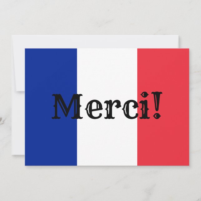 Drapeau français Merci (Devant)
