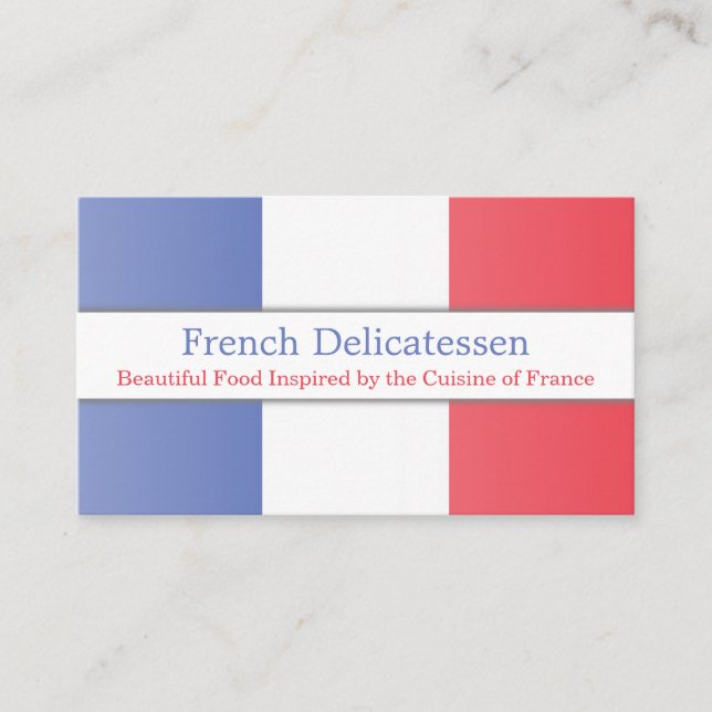 Drapeau France, Carte de visite entièrement person (Devant)