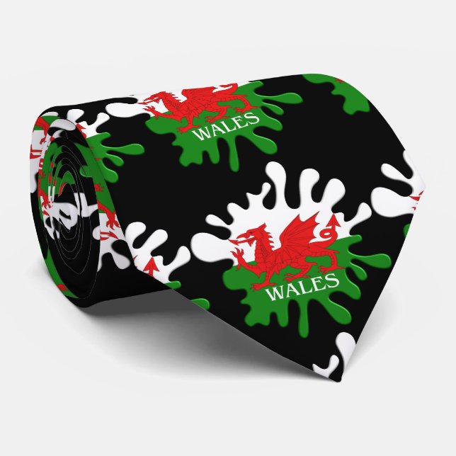Drapeau gallois Cymru Cravate (Roulé)