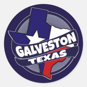 Drapeau Galveston Texas autocollants d'éclatement