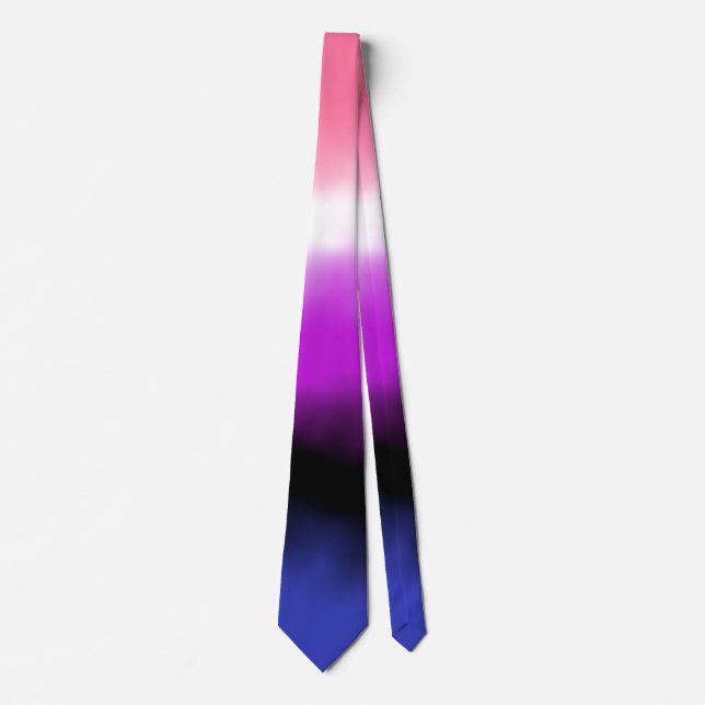 Drapeau Genderfluide Cravate de bandes horizontale (Devant)