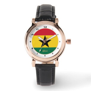 Drapeau ghanéen & Ghana mode tendance / montre des