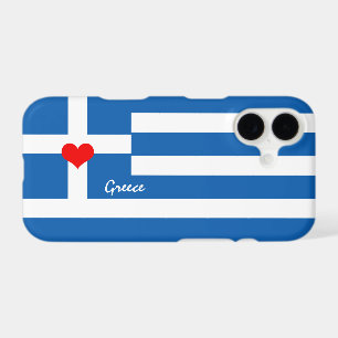 Drapeau grec, Coeur rouge, mode grecque patriotiqu