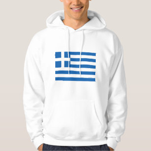 Drapeau grec Sweat - shirt à capuche blanc