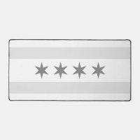 Drapeau gris et blanc de Chicago