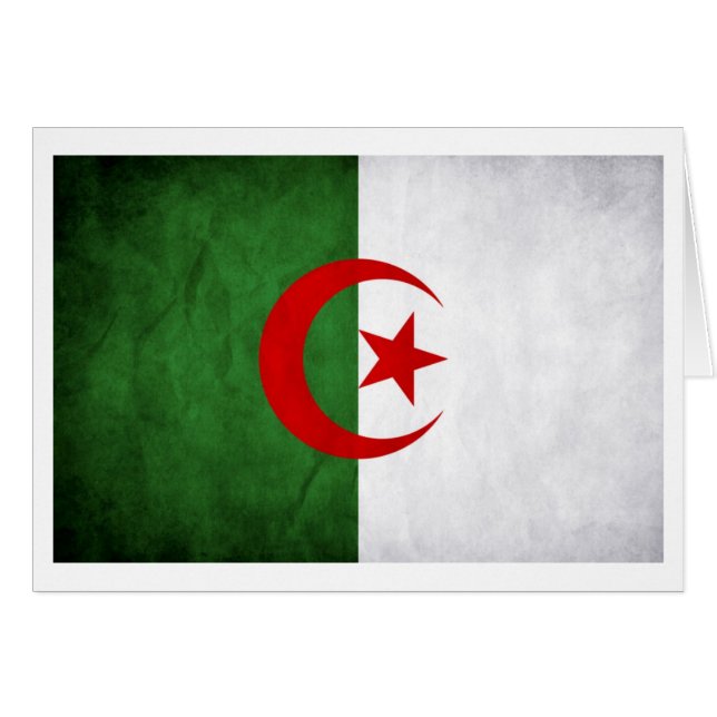 Drapeau Grunge Algérie (Devant horizontal)