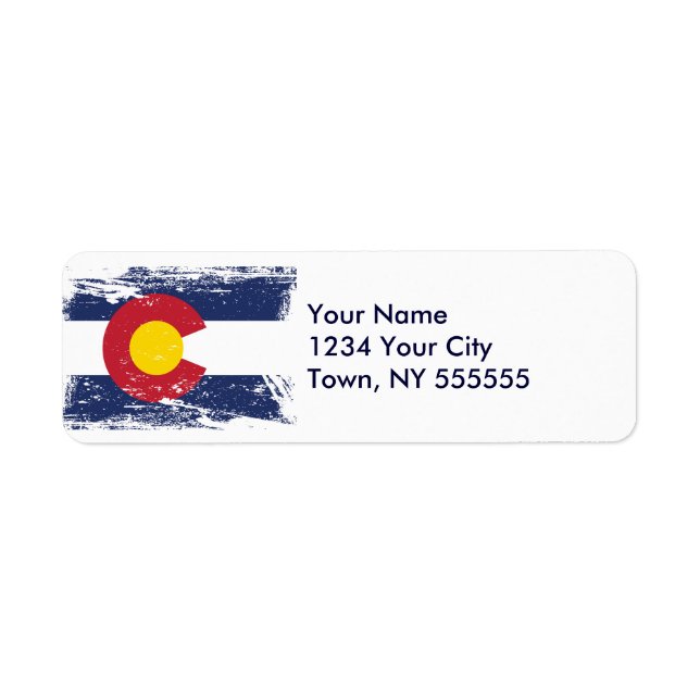 Drapeau Grunge Colorado (Devant)