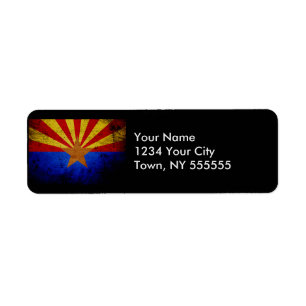 Drapeau grunge noir d'état de l'Arizona