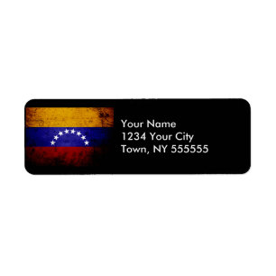 Drapeau grunge noir du Venezuela