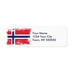 Drapeau Grunge Norvège