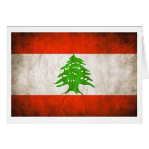 Drapeau Grungy Lebanon